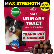 Load image into Gallery viewer, Mighty Petz MAX Cranberry for Dog UTI Treatment - MAX Strength Cranberry Supplement for Dogs + D-Mannose. Bladder Control for Dogs. Urinary Tract Care & Kidney Support Chews