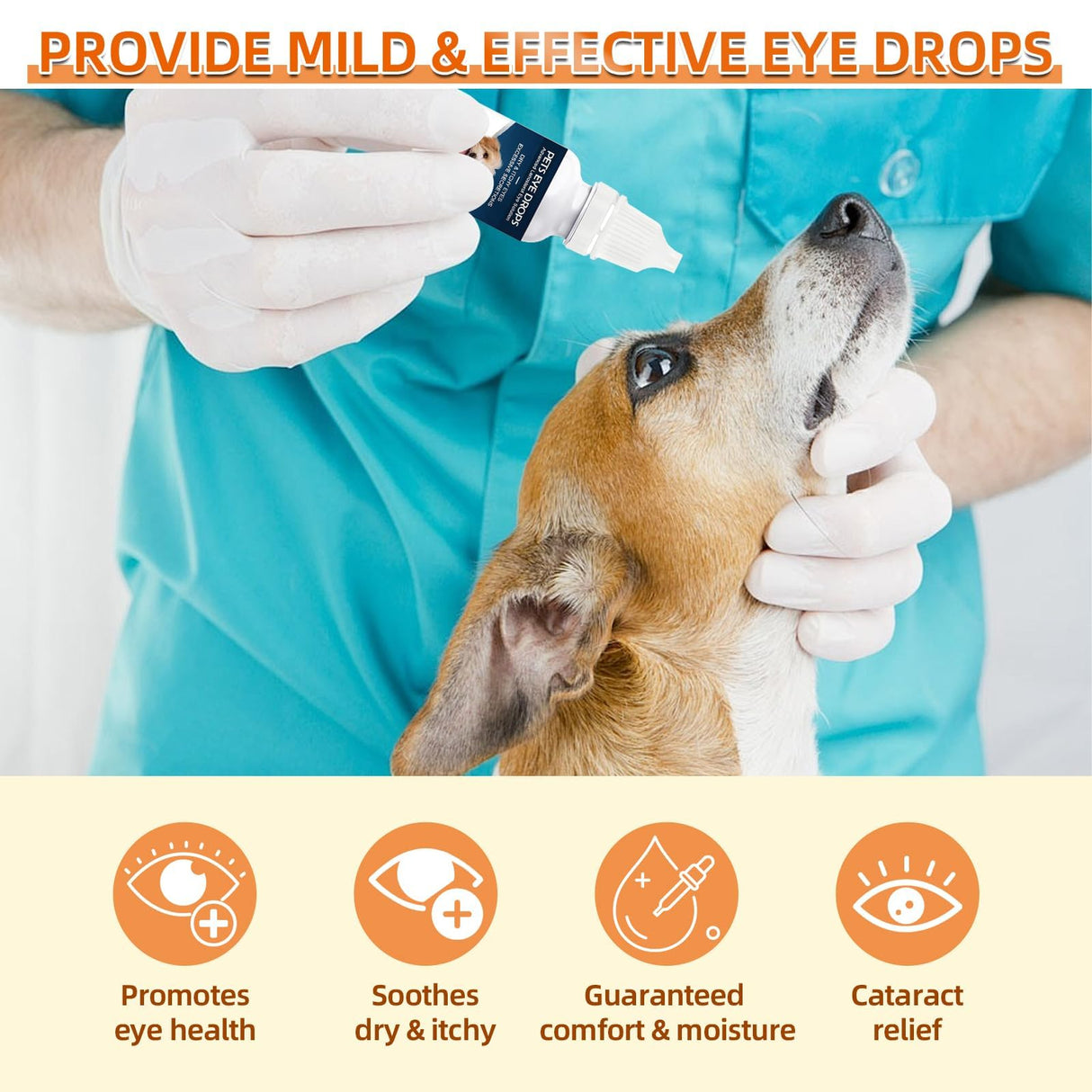 BrennenstuhlCataract Drops for Dogs - Pet Dog Eye Drops for Relieving Eye Itching and Clean Tear Stains - Removing Eye Stains - Improving Clarity - All Natural Pet Eye Health Care (2Pcs)