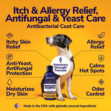 Load image into Gallery viewer, Miracle Vet Medicated Dog Shampoo for Itchy Skin Relief - Dog Allergy Relief, Yeast Infection, Hot Spot & Dry Skin Anti-Itch Treatment, Antifungal for Dogs - Hydrocortisone (16 oz)