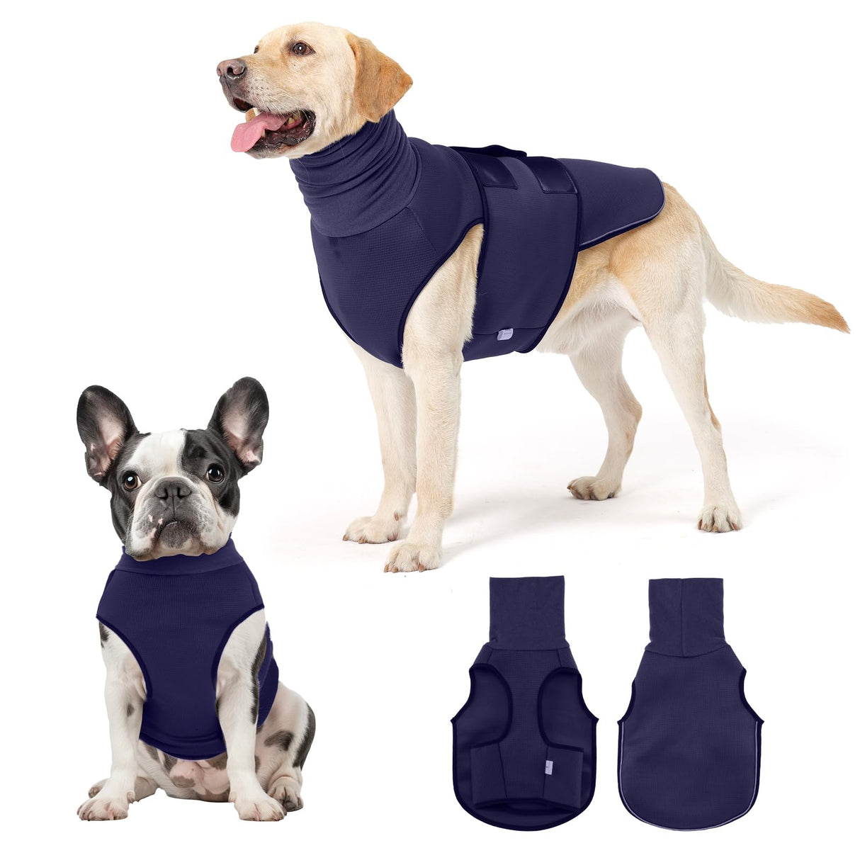Leotrag Dog Anxiety Vest and Coat, Skin-Friendly Anxiety Calming Hoodie with Ear Wrap, Dog Jacket for Thunder, Fireworks, Travel, Vet Visits and Separation - Keep Pet Calm Without Medicine & Training