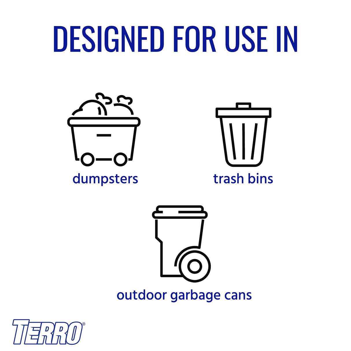 Terro T800 Garbage Guard Trash Can Insect Killer - Kills Flies, Maggots, Roaches, Beetles, and Other Insects (Pack of 2)