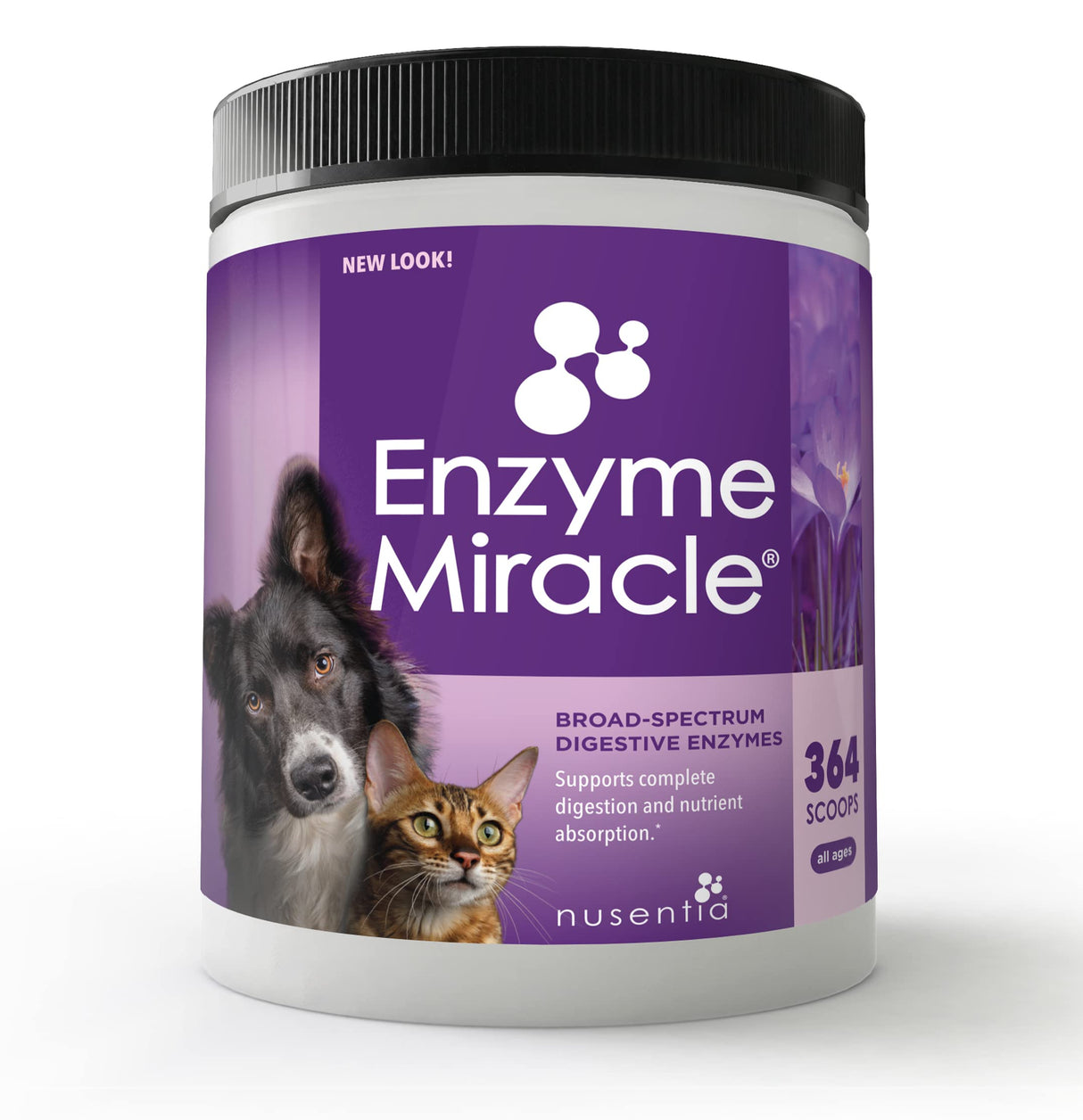 Digestive Enzymes for Dogs & Cats : Protein, Carbs, Starches & Fats Digestion : Supports Diet Change : Enzyme Miracle (364 Scoops, Powder)