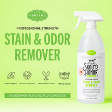 Load image into Gallery viewer, SKOUT'S HONOR Pet Stain and Odor Remover - Powerful Cleaner for Dog Urine, sweat, and other messes, Destroys and Removes Odor and Stain Molecules, Eco-Friendly Formula for Carpets and Home, 35oz