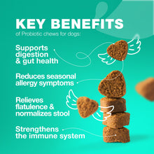 Load image into Gallery viewer, Probiotics for Dogs Gut Health, Digestion, Immunity, Yeast Balance, Itchy Skin, Allergies Support - Dog Probiotic Chews with Digestive Enzymes for Gut Flora- Soft Treats with Pumpkin and Yeast Powder