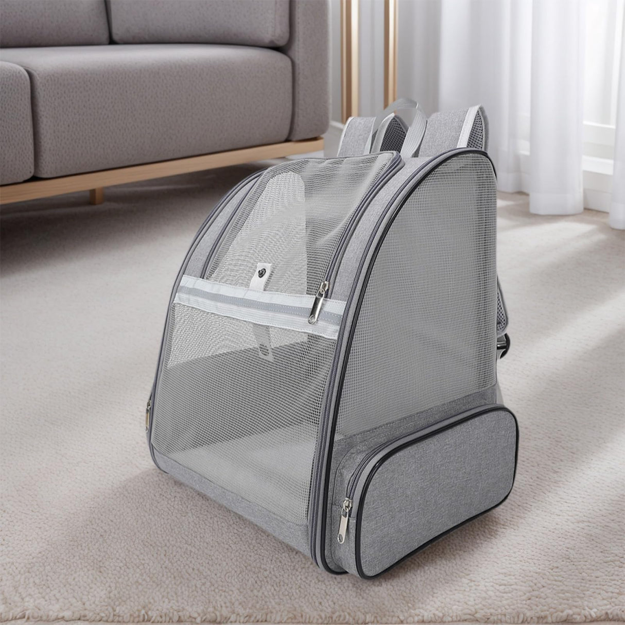 Dog Backpack Carrier for Small Dogs & Medium Cats up to 11 lbs, Foldable Pet Travel Backpack with Ventilated Mesh, Comfortable Cat/Dog Carrier for Hiking, Camping & Travel
