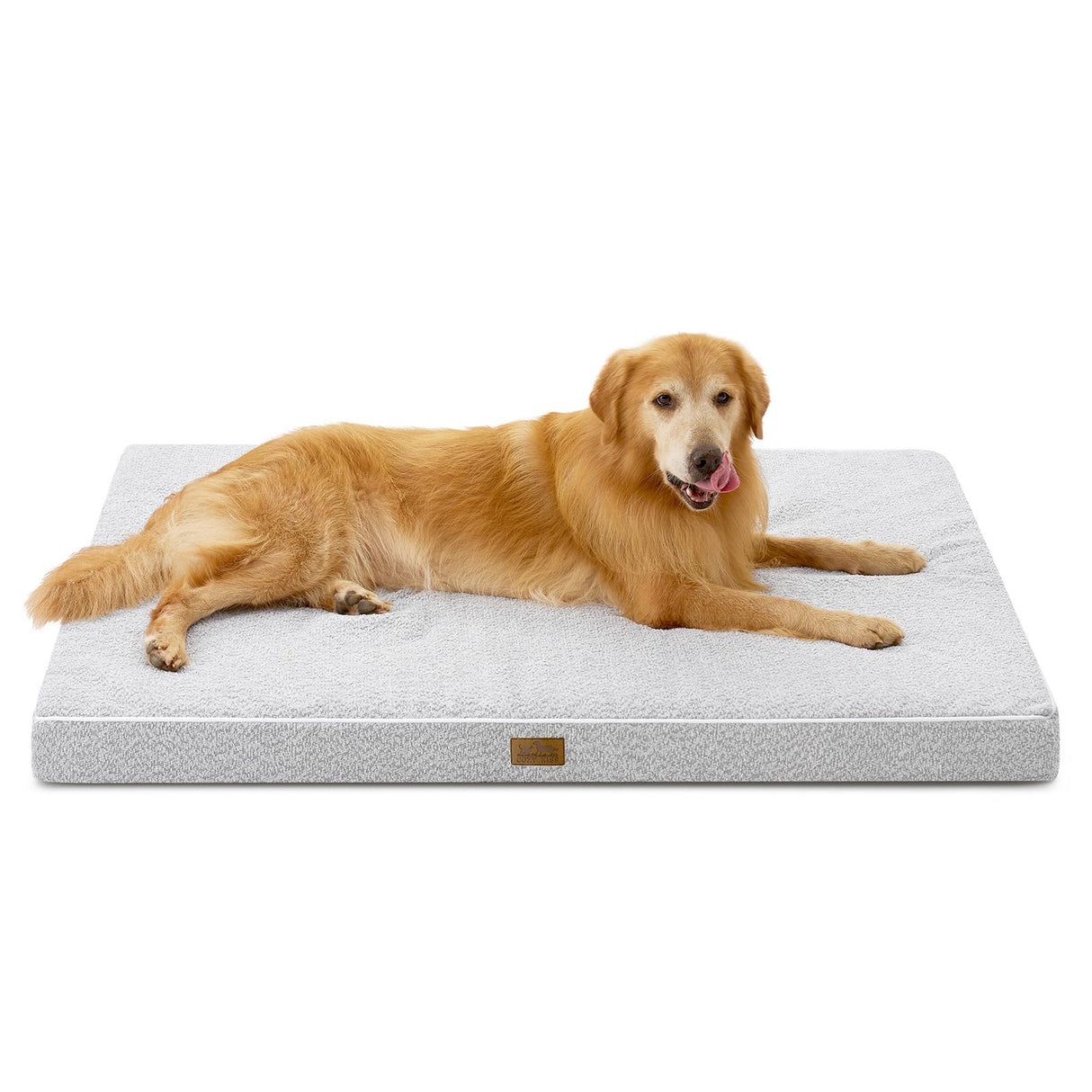 COZY KISS Big Dog Bed for Giant Dogs, Rectangular XXL Orthopedic Dog Beds Extra Large, Foam Anti-Slip Bottom Pet Mat with Washable Removable Cover, Suitable for Pet Up to 150 lbs, 54x44x4 inch, Grey