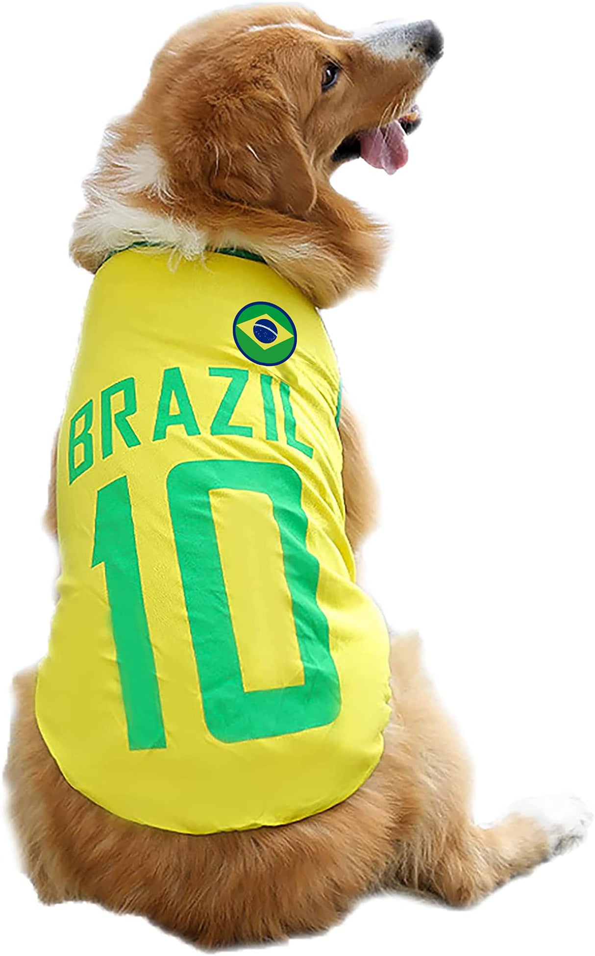 GabeFish Dog World Cup T Shirt Pets Football Jersey Sports Soccer National Team Vest Cat Summer Cool Clothes Apparel Brazil 4X-Large
