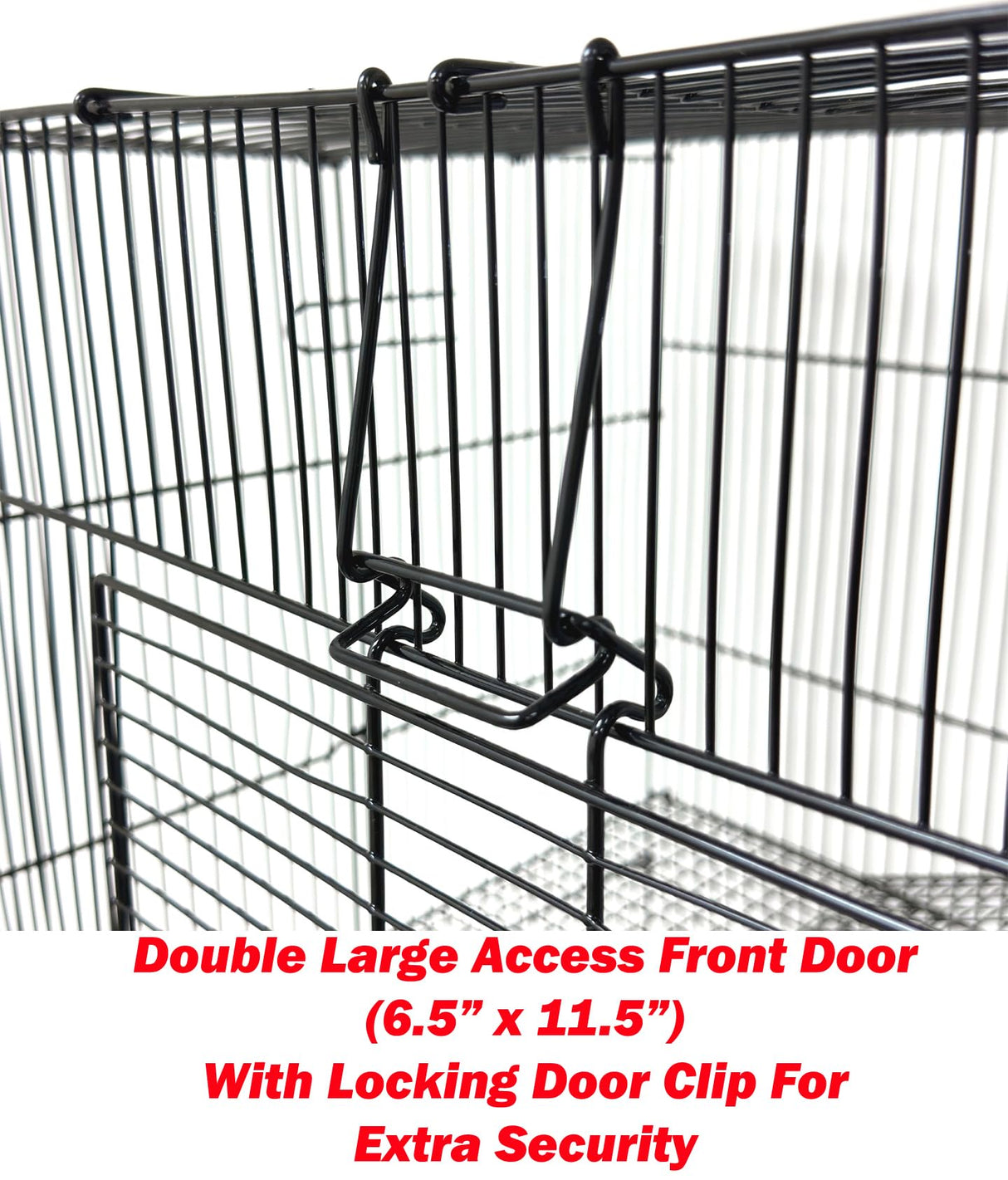 3-Levels Easy Portable Collapsible Ferret Chinchilla Sugar Glider Rats Mouse Animal Critter Chew-Proof Metal Carrier Travel Cage with Narrow 3/8-Inch Bar Spacing Easy to Setup No Tools Needed