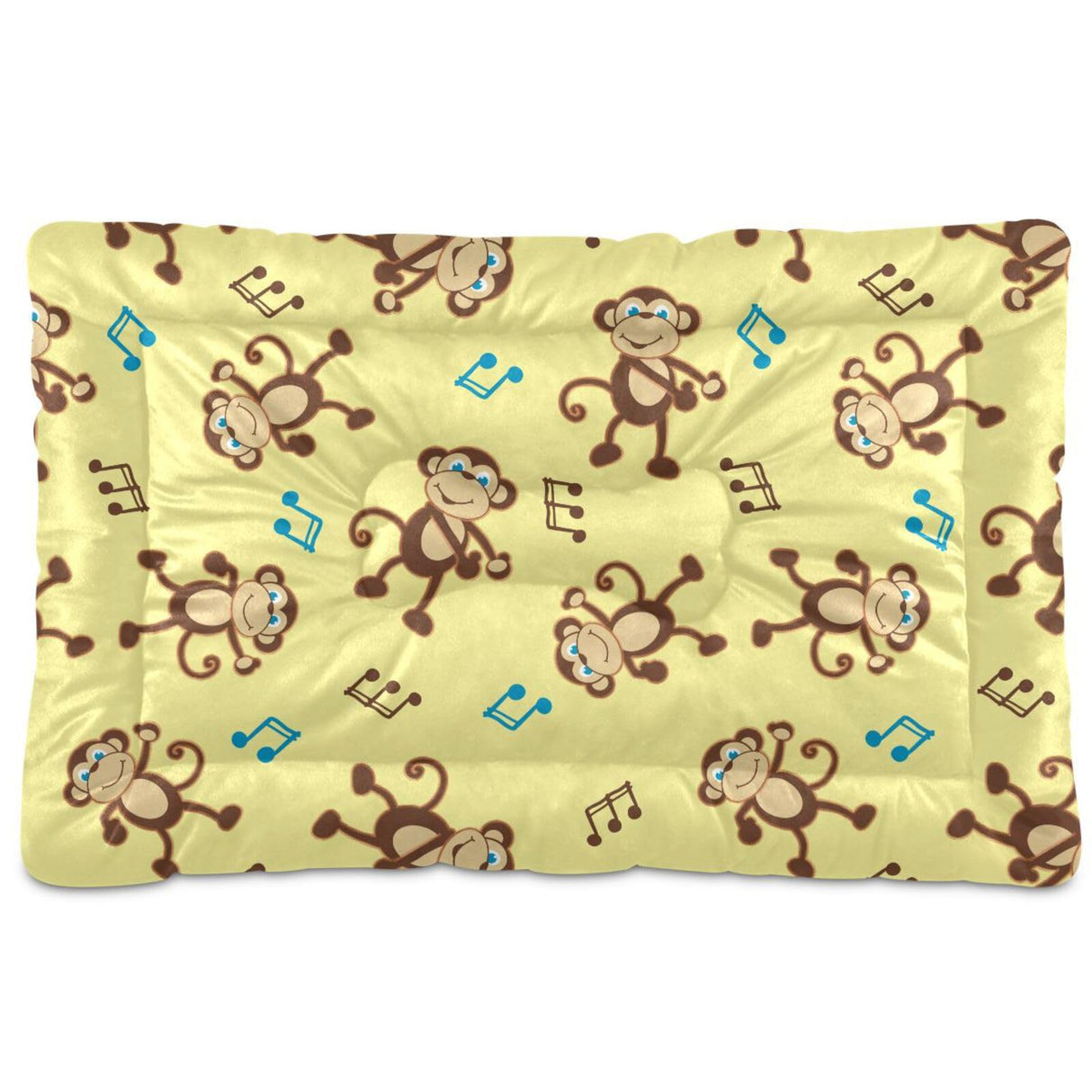 Sletend Dancing Monkey Music Notes Pet Bed Cute Dog Bed Mat Absorbing Non Slip Pad Pet Sleeping Mat for Small, Medium, and Large Dogs Puppy Cat 24 in x 18 in