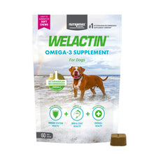 Load image into Gallery viewer, Nutramax Welactin Omega 3 Fish Oil for Dogs, Skin and Coat Health Supplement, Plus Immune and Overall Health, Premium Omega 3 Fatty Acids, Multivitamin For Dogs, Soft Chews, 60 Count