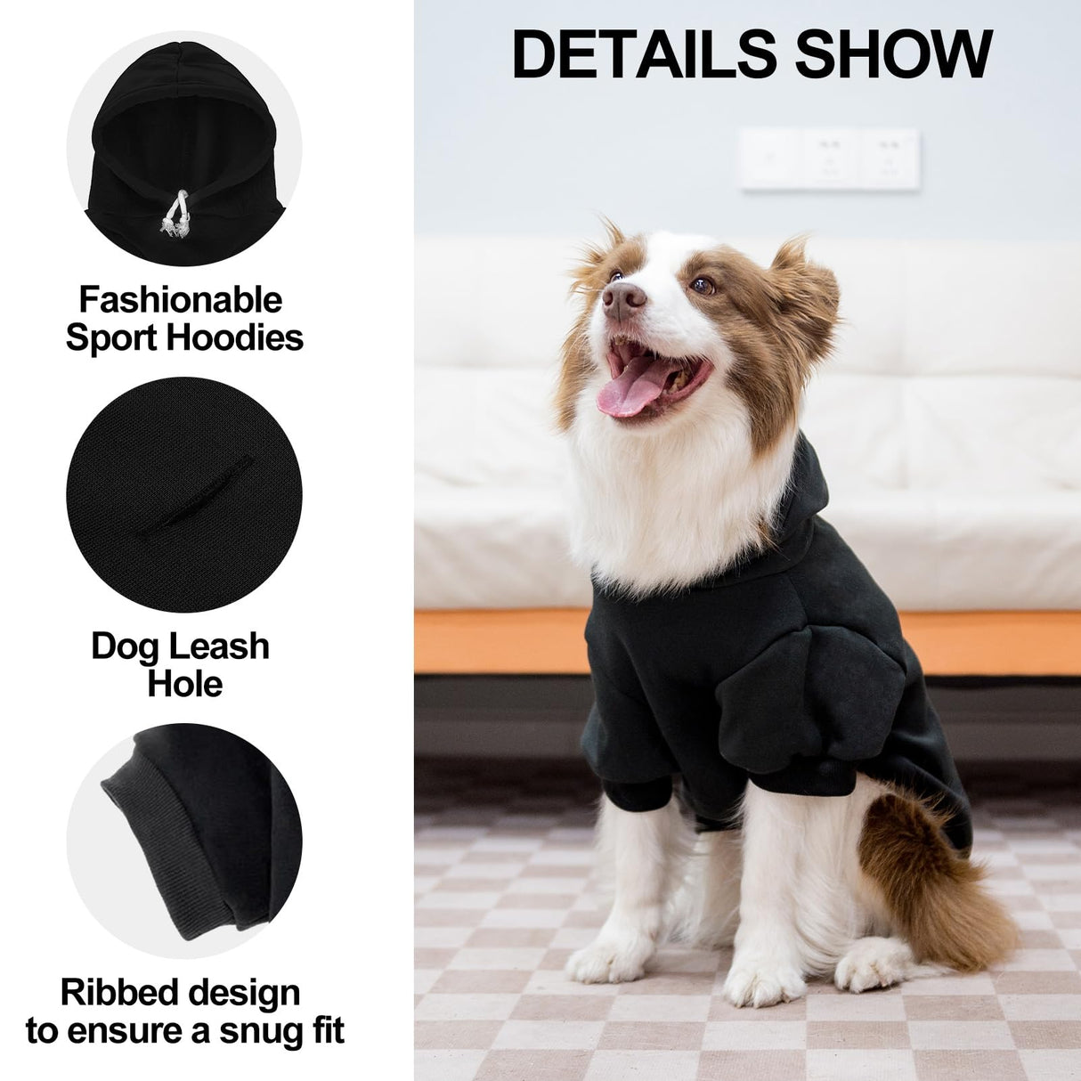 EXPAWLORER Valentine's Day Dog Hoodie-Soft and Warm Dog Sweaters, Pet Clothes Autumn Winter Coat Sweatshirt with Cute But Crazy Print for Puppy,Cat, Small Medium Large Dogs