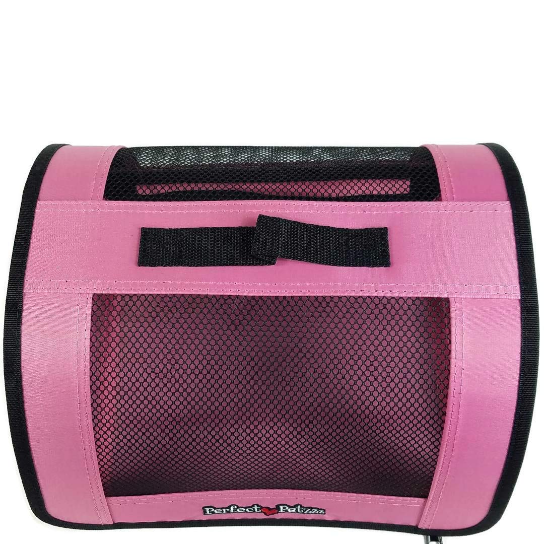 Perfect Petzzz Tote for Lifelike Stuffed Interactive Pet Dogs and Cats, Nylon and Mesh Toy Carrier for Pet Animals, Zippered Carrying Case Accessory (Pink)