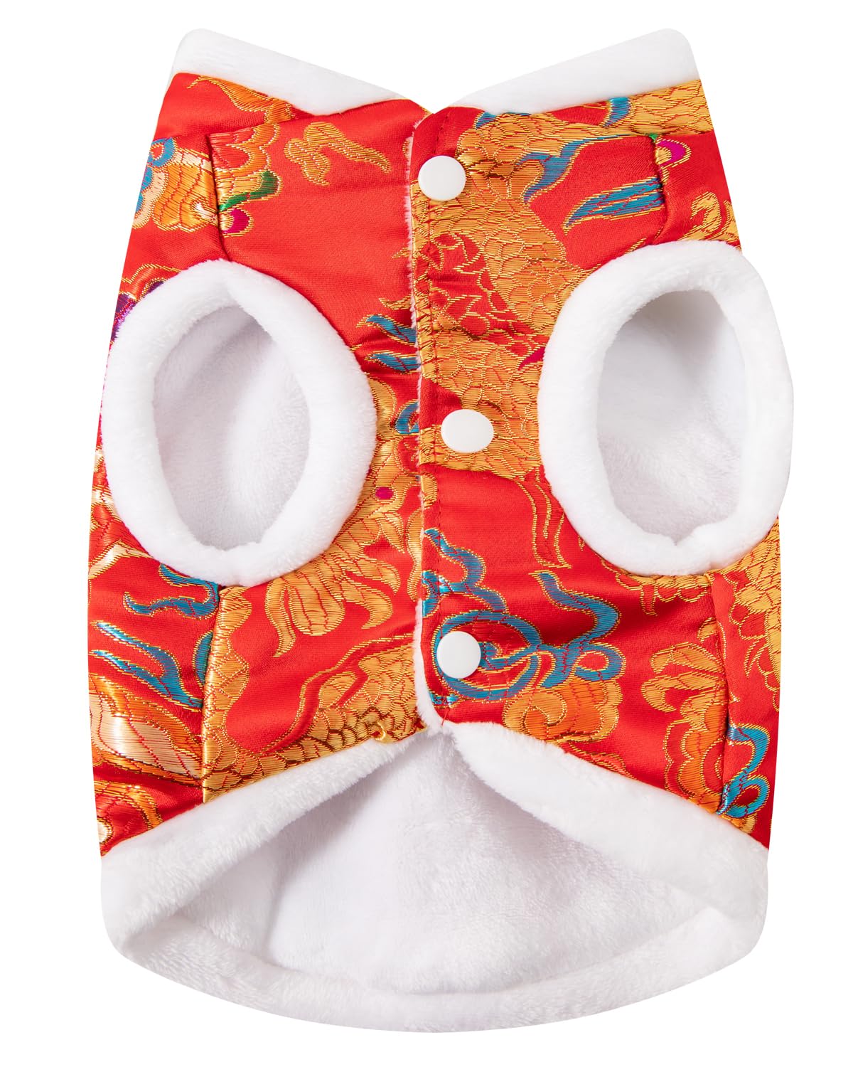New Year Dog Costume Chinese Spring Festival Pet Clothes Vest of The Tang Dynasty Coat (X-Large)