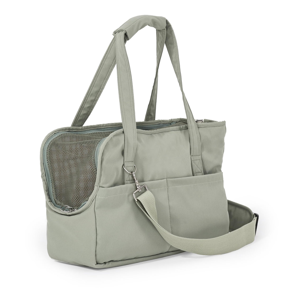 Pet Dog Casual Crossbody Bag, Hands-Free One Shoulder Soft Edged Pet Bag, Fully Open Sunroof Cover with Mesh Window and Large Front Pocket, Pet Carrier Purse for Small Dog Cat(Can Hold 10 Pounds)