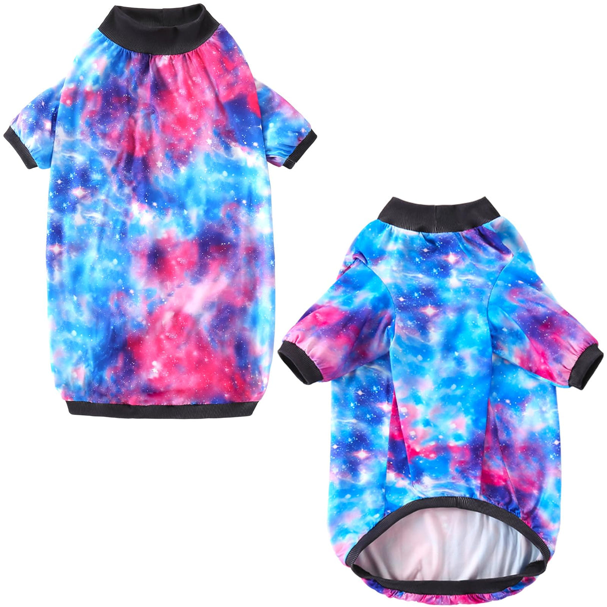 PriPre Dog Blue Pink Tie Dye T-Shirts Soft and Stretchy Breathable Pet Shirt Pajamas Pets Clothes for Large Dogs,Tie Dye 2XL