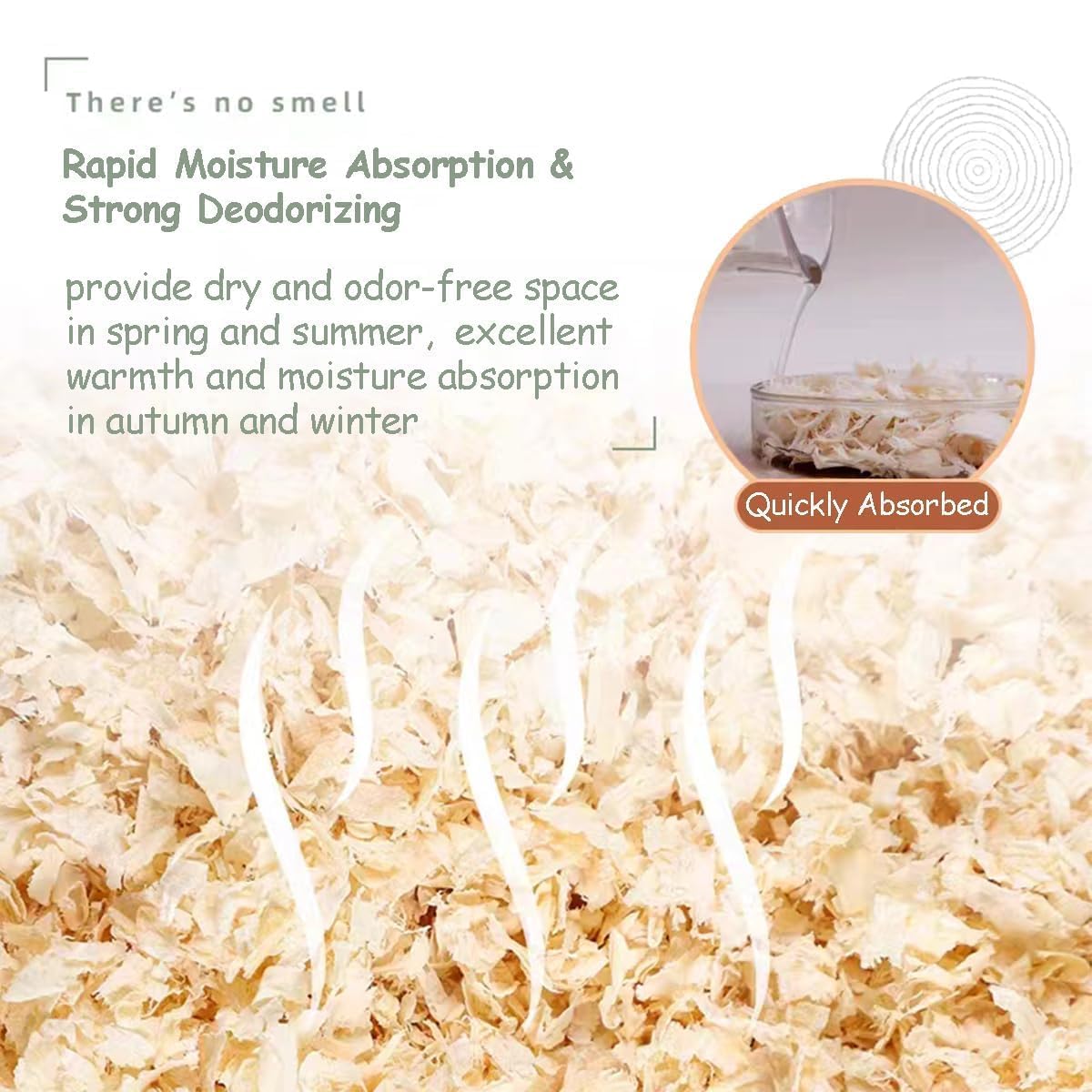 MANON ROSA Wood Shavings for Bird Bedding - Natural Aspen Soft Low-Dust & Odor-Control Nesting Material for Parakeets Parrots Rabbits Cockatiel for Cages, Nest Boxes, Small Pet Litter