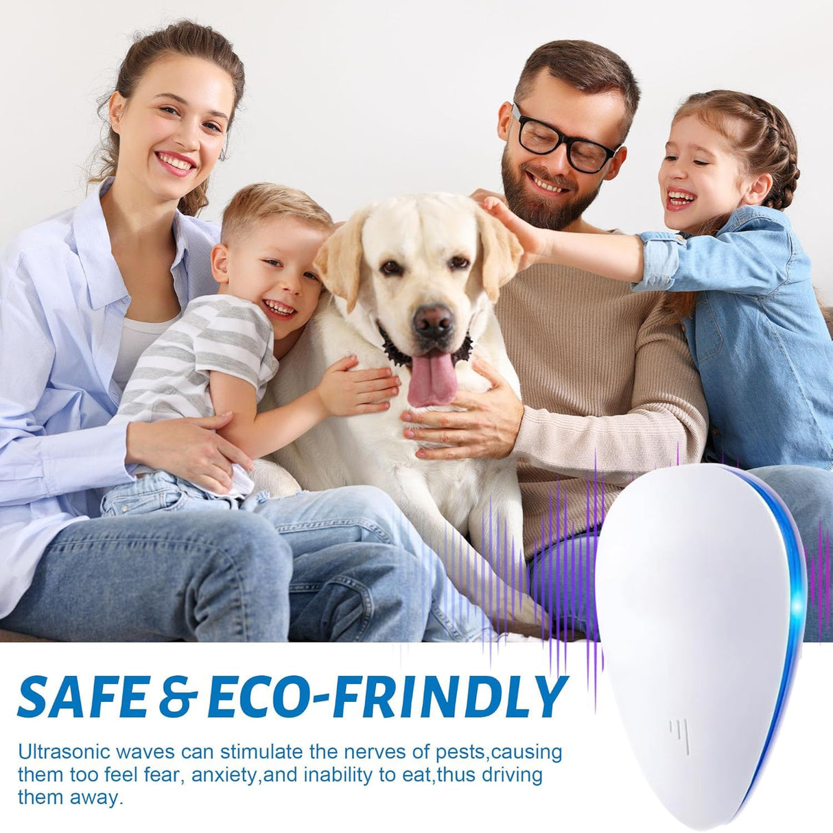 (2026 Upgraded) Ultrasonic Insect & Pest Indoor Repeller, Plug-in Pest Control Electronic Repellent for Rodent, Mouse, Mice, Rats, Roaches, Bugs, Ants, Spiders, Mosquitoes, for Home, Warehouse 6 Pack