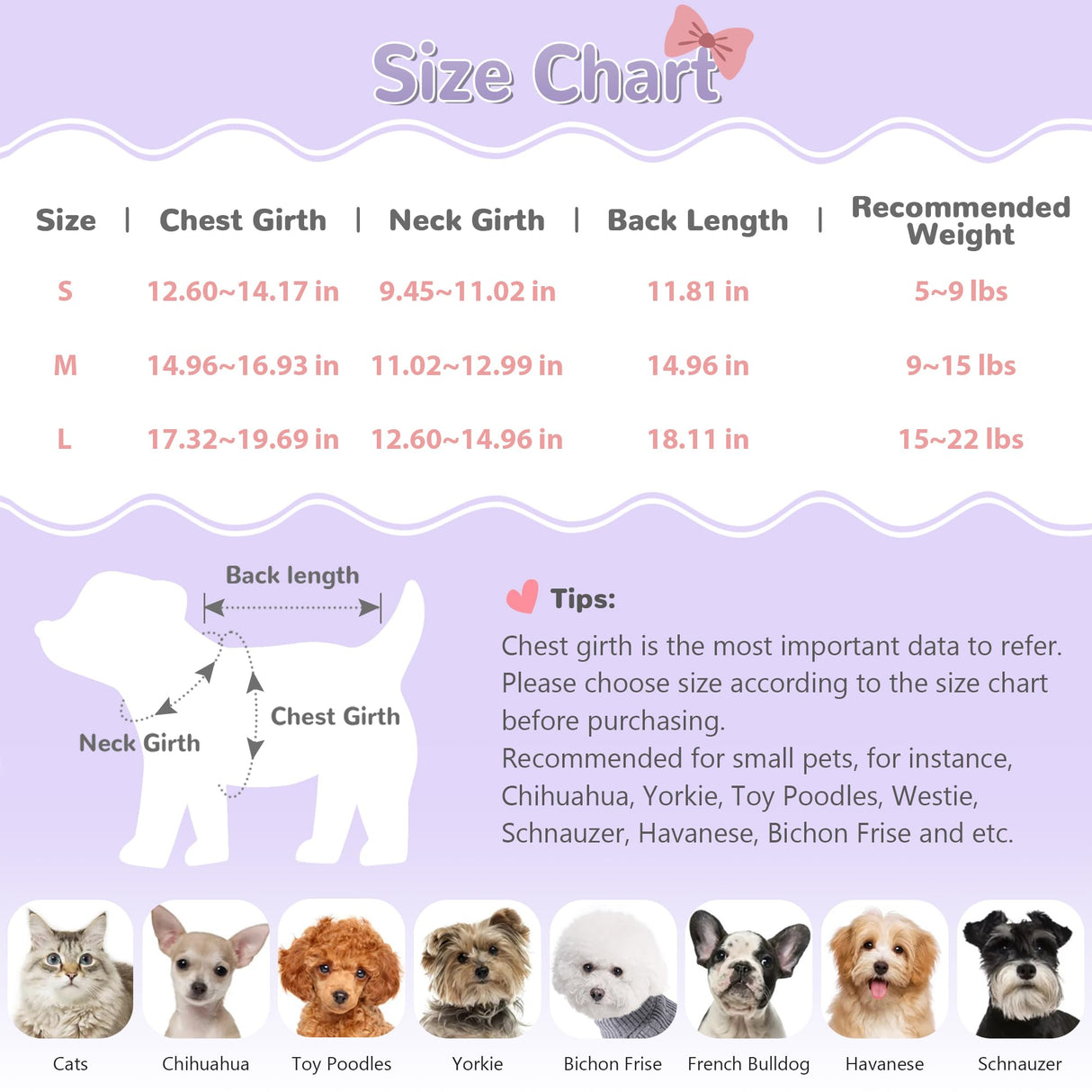 YUDODO Bowknot Dog Sweater Dress for Small Dogs Girl, Stretchy Pet Sweaters Pullover Coats, Fall Winter Warm Dog Turtleneck Sweater (Purple, S)