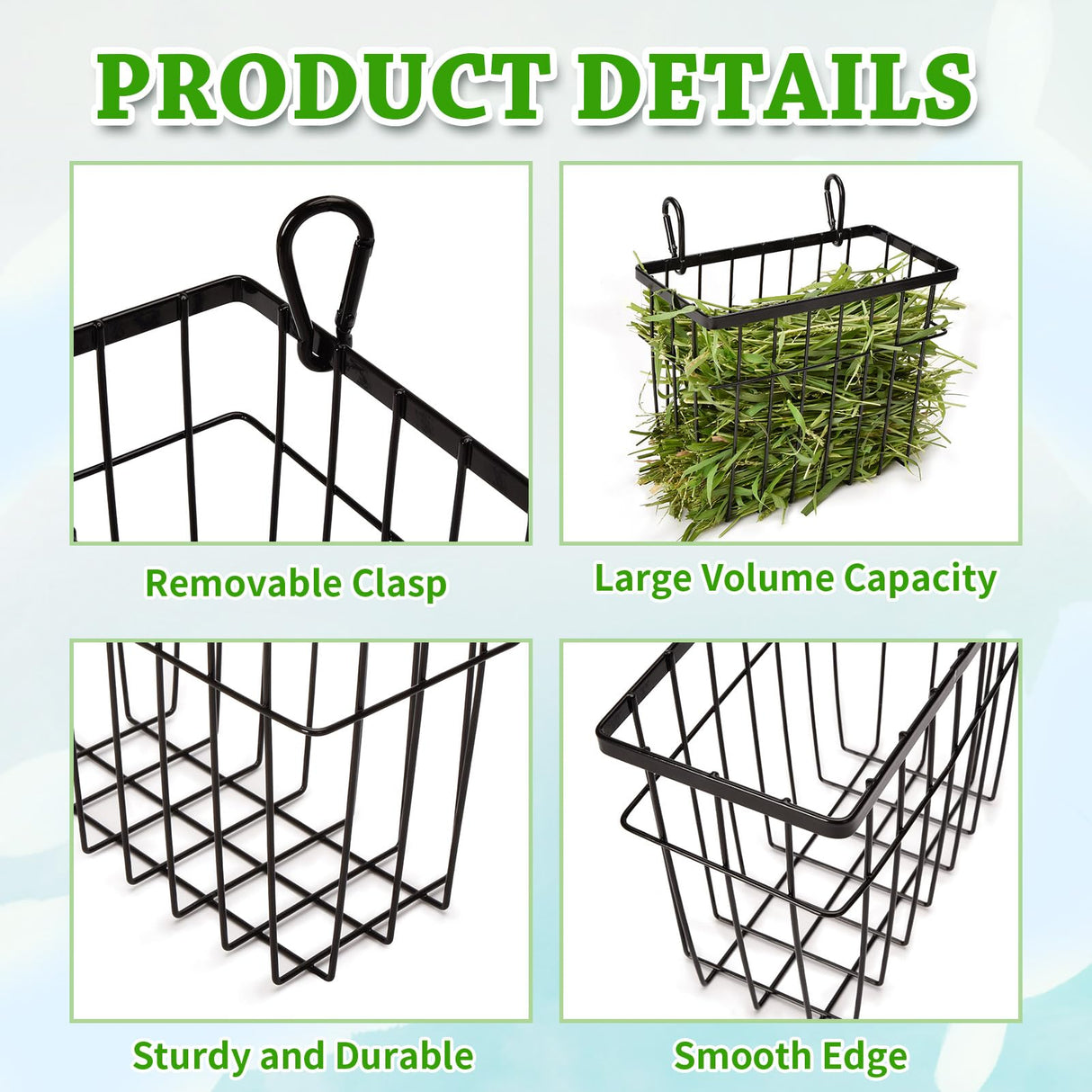 SANGLE SOPFFY Rabbit hay Feeder Small Animal Feeding Set with 350ml Water Bottle, Hay Rack, Pellet Dish for Guinea Pigs, Chinchillas, Bunny- Multifunctional Pellet Food Bowl Dispenser