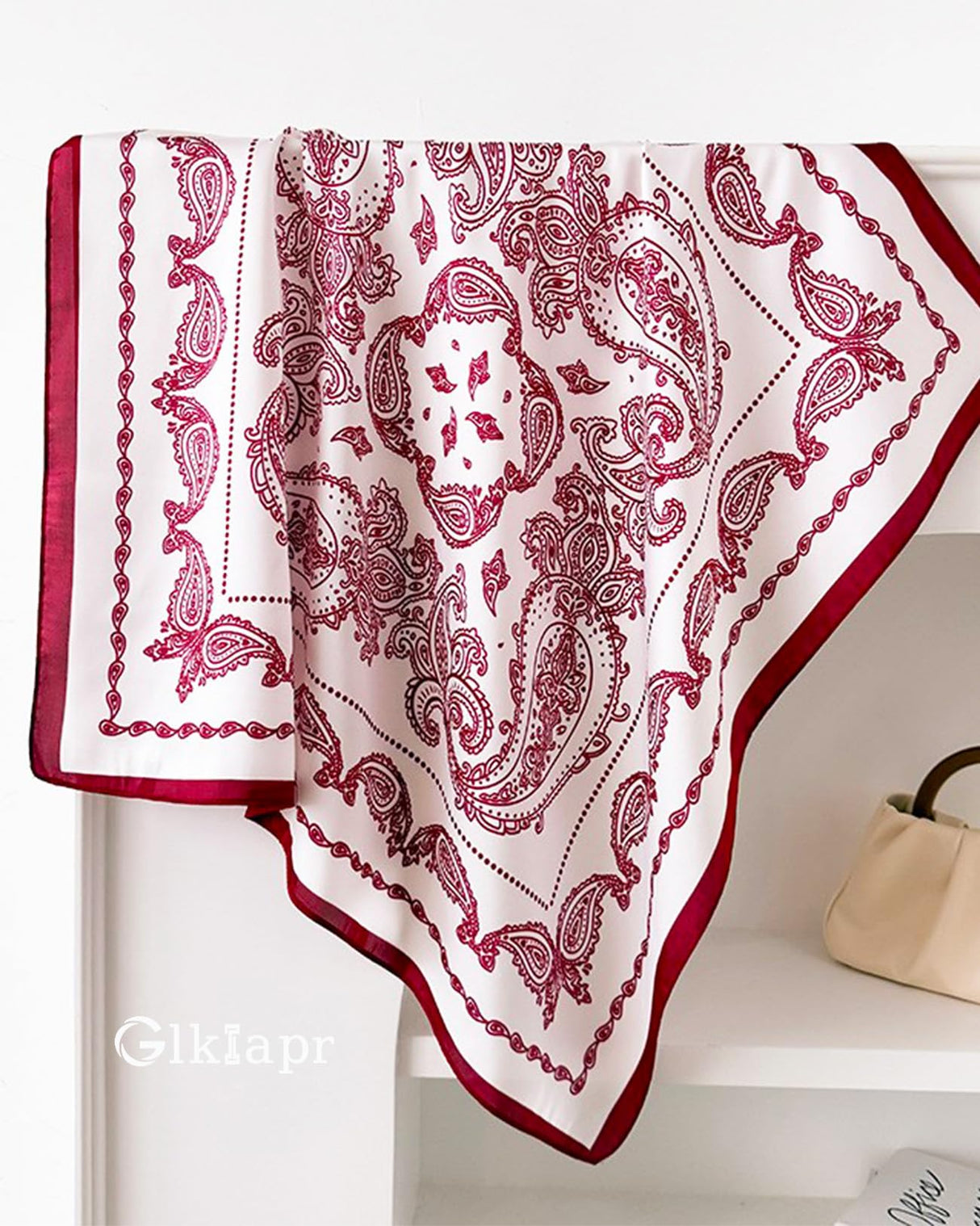Glkiapr Satin Bandana Headscarf for Women Silky Hair Scarves for Fashion Lightweight-27