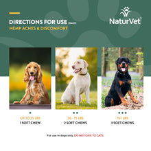 Load image into Gallery viewer, NaturVet Hemp Aches & Discomfort Plus Hemp Seed for Dogs, 60 ct Soft Chews, Made in The USA