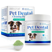 Load image into Gallery viewer, ARMOYA Dog Dental Powder - Teeth Cleaning Powder for Dogs - Dog Dental Care - Plaque & Bad Breath Off P-owder D-og - D-ental Care Supplies for Small - Medium - Large Do-gs
