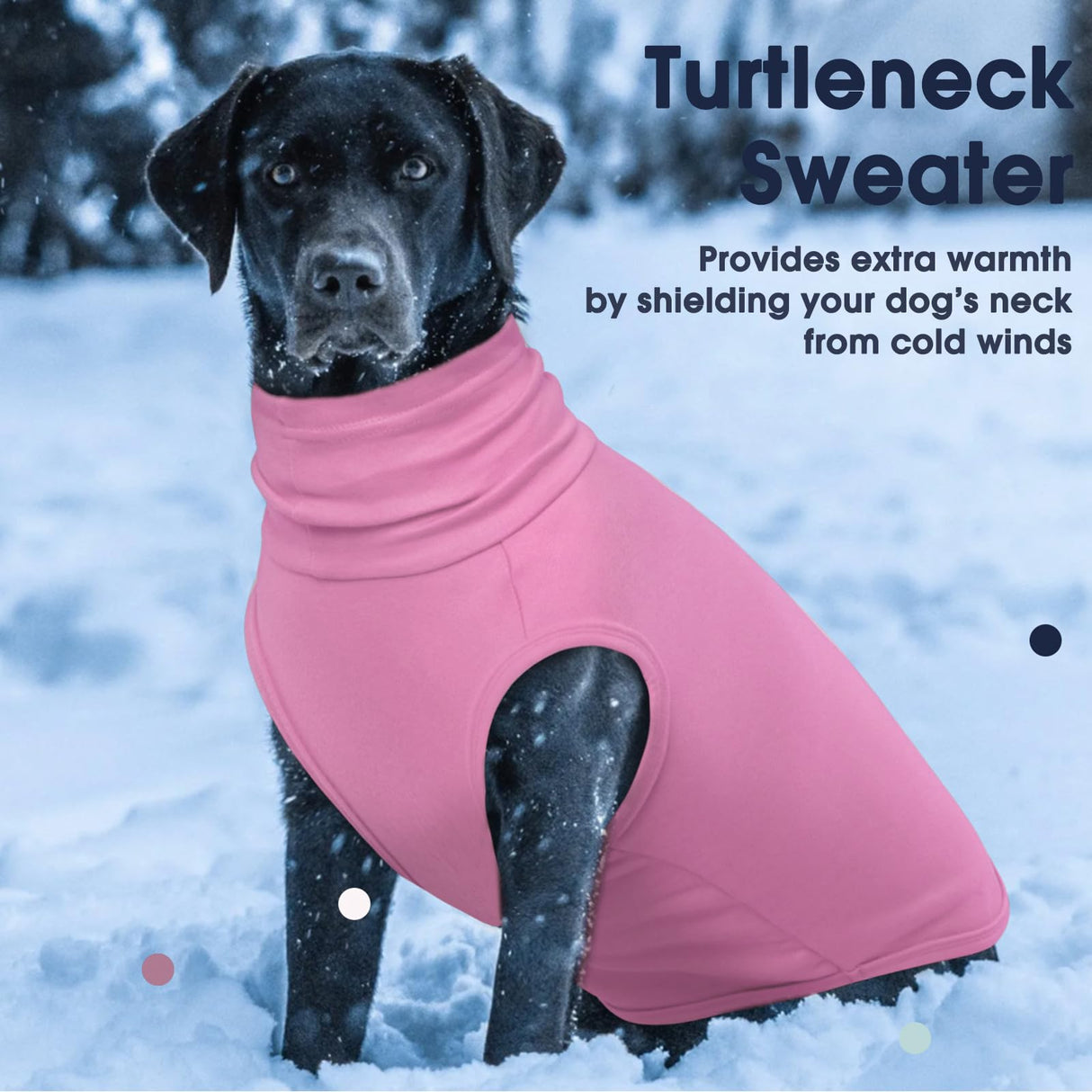 IECOii Small Dog Sweater,Stretch Fleece Vest - Pink, Medium,Warm Pullover for Winter Spring and Fall, Soft & Lightweight Dog Sweatshirt Indoor Outdoor Clothes,Turtleneck for Small Medium Dogs Girl Boy