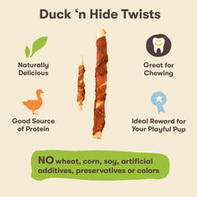 Load image into Gallery viewer, Pet 'n Shape Duck 'n Hide Twists - Duck Wrapped Rawhide Natural Dog Treats, Small, 1 Pound (Pack of 1)