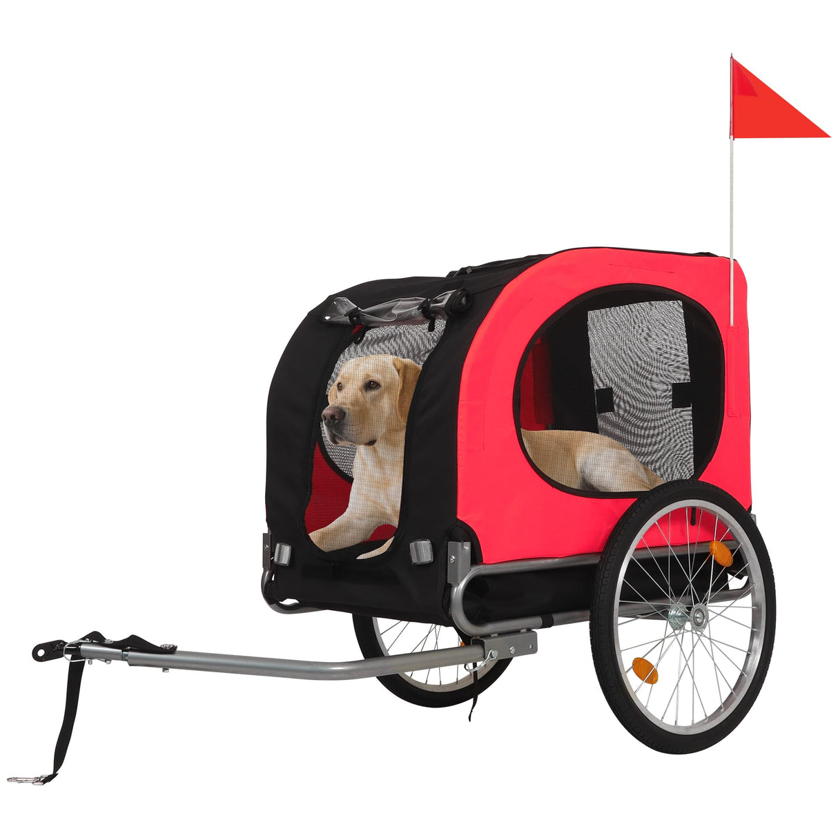 Bicycle Dog Carrier - 88Lbs Capacity Pet Bike Trailer with 19" Air Tires,Foldable Dog Trailer for Bike | with 600d Durable Waterproof Oxford Cloth | Universal Coupler | for Medium/Large Pets