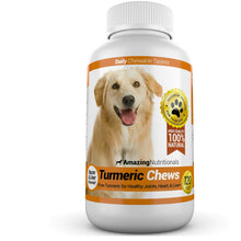 Load image into Gallery viewer, Amazing Turmeric for Dogs Curcumin Pet Antioxidant, Eliminates Joint Pain Inflammation, 120 Chews