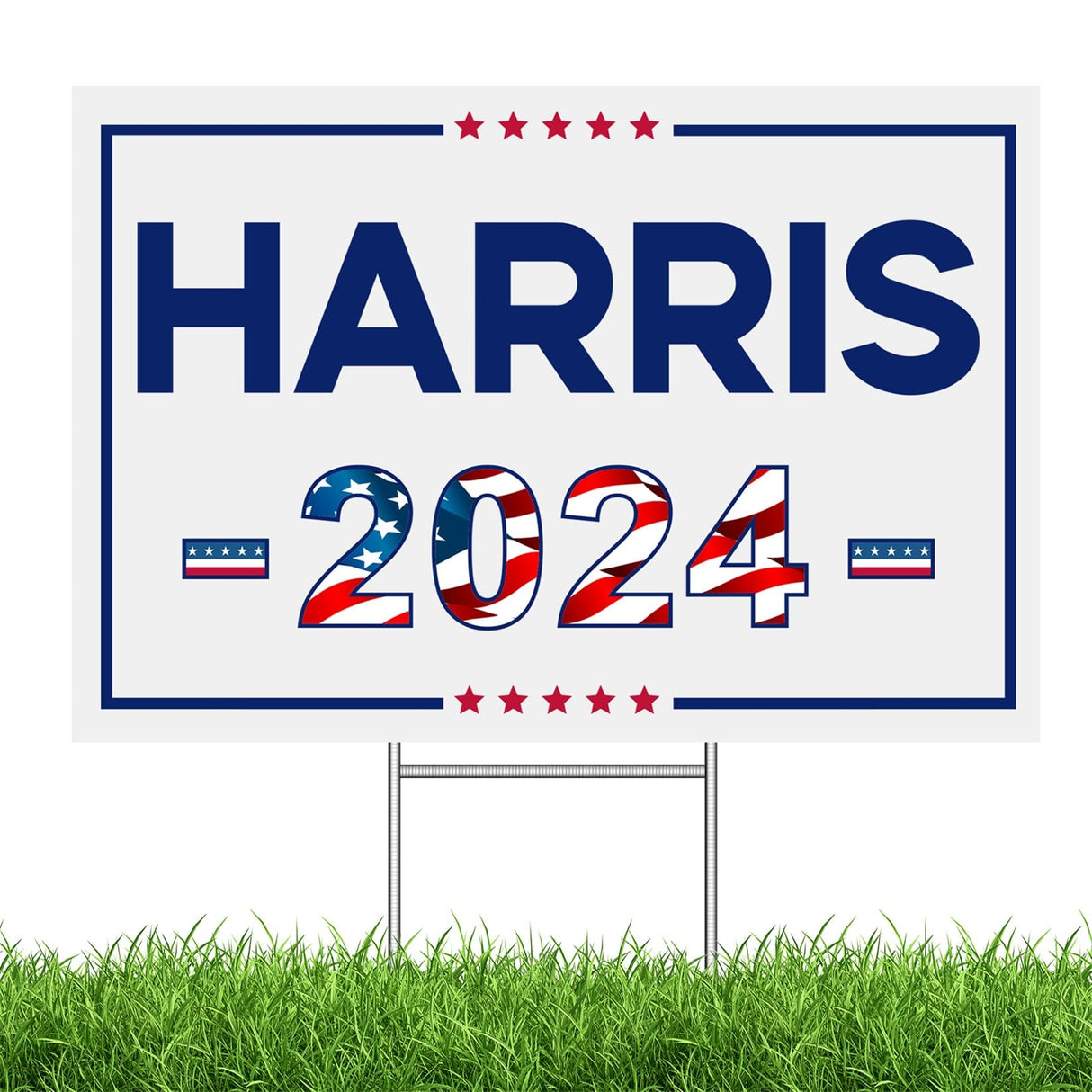Harris 2024 Yard Sign 12"x 17" Double-Sided Harris For President Lawn Sign with Metal H Stake, Political Campaign Yard Lawn Signs
