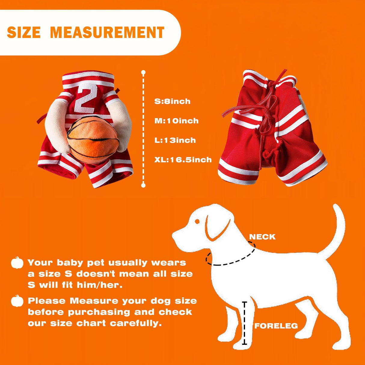TMLDOT Dog Basketball Costume with Ball, Funny Halloween Costume for Pet, Adjustable Funny Dress Up Sports Outfit Cosplay Clothes for Small Medium Large Dogs (Red-Medium)
