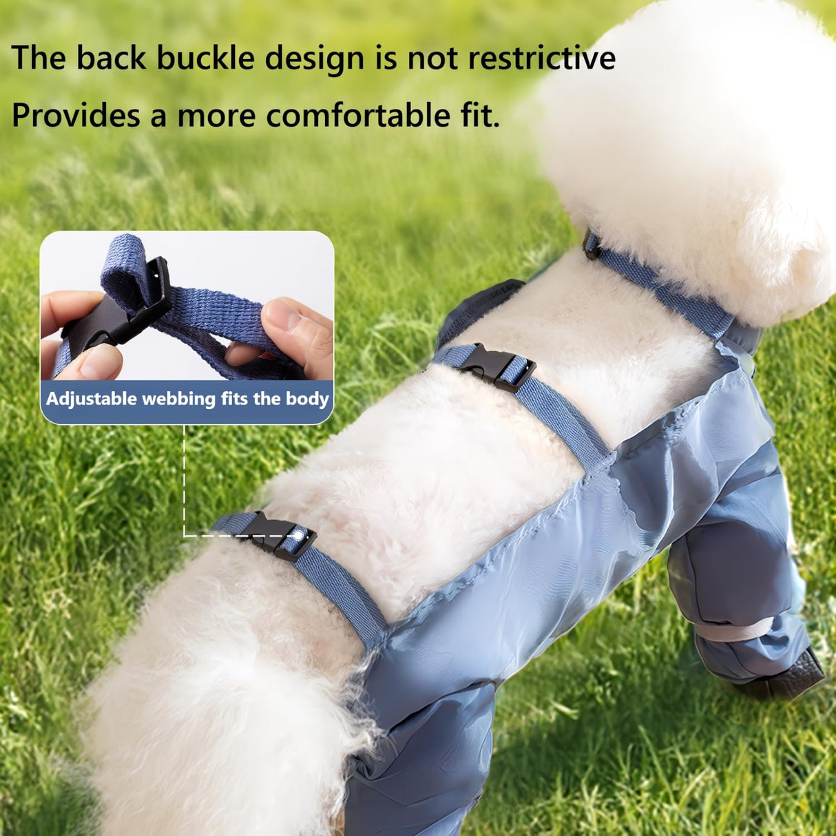 Mxinron Dog Rain Boots, Waterproof Dog Rain Shoes for All Weather, Anti Dirt Pants with Shoes, Adjustable Suspender Pants for Outdoor Walking & Paw Protectors