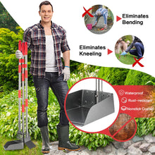 Load image into Gallery viewer, FUSBUNTY Pooper Scooper, Long Handle Dog Pooper Scooper, Heavy Duty Stainless Steel Rake with Tray & Spade Set for Pet Waste Removal, for Grass, Dirt or Gravel