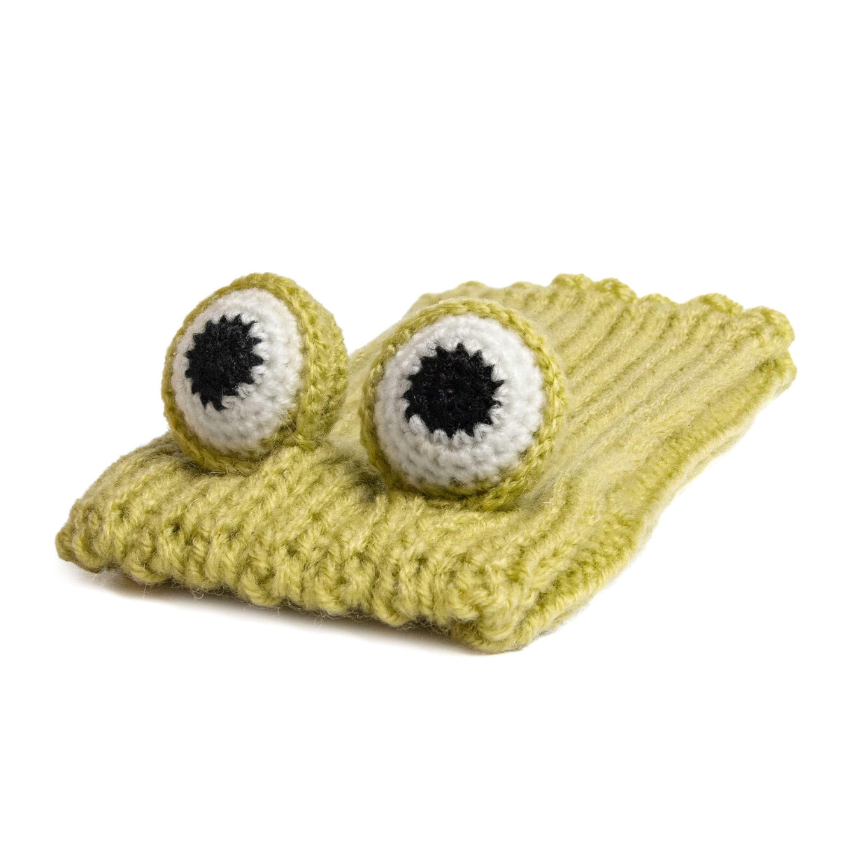 Zoo Snoods Frog Costume - Knit Dog Snood Ear Wrap for Pets, Warm Neck Cover for Halloween and Winter (Medium)
