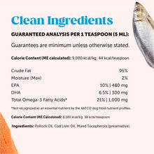 Load image into Gallery viewer, Omega 3 Fish Oil Supplement for Dogs & Cats (16oz), Wild Caught Omega 3 Fish Oil for Skin and Coat Health, Supports Shedding, Skin & Coat, Immunity, Joint, Brain & Heart, EPA + DHA