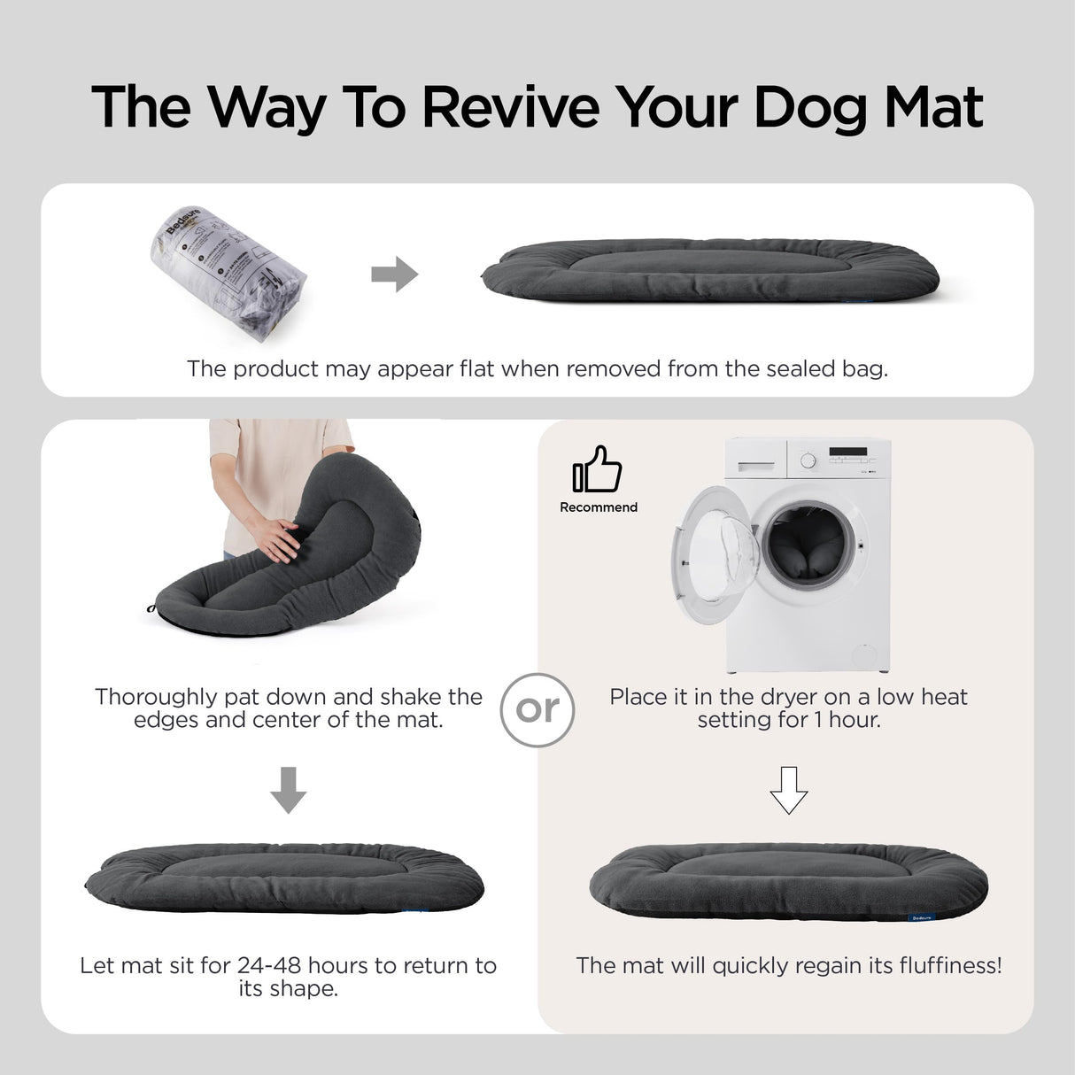 Bedsure Washable Dog Crate Pad for Extra Large Dogs, Anti-Slip Puppy Kennel Dog Bed for Crate - Ultra Soft Fleece Flat Thin Pet Mat (Not Chew Proof), Brown XXL 47"x29"