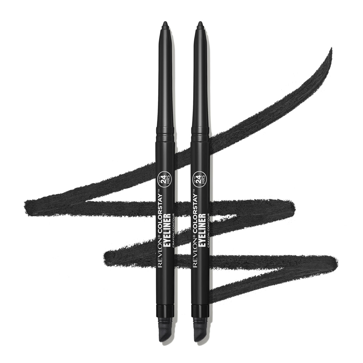 ColorStay Pencil Waterproof Eyeliner, Smudge-Proof, Eye Makeup with Built-In Sharpener, Long-Lasting, Matte Finish, 201 Black, 2 pack