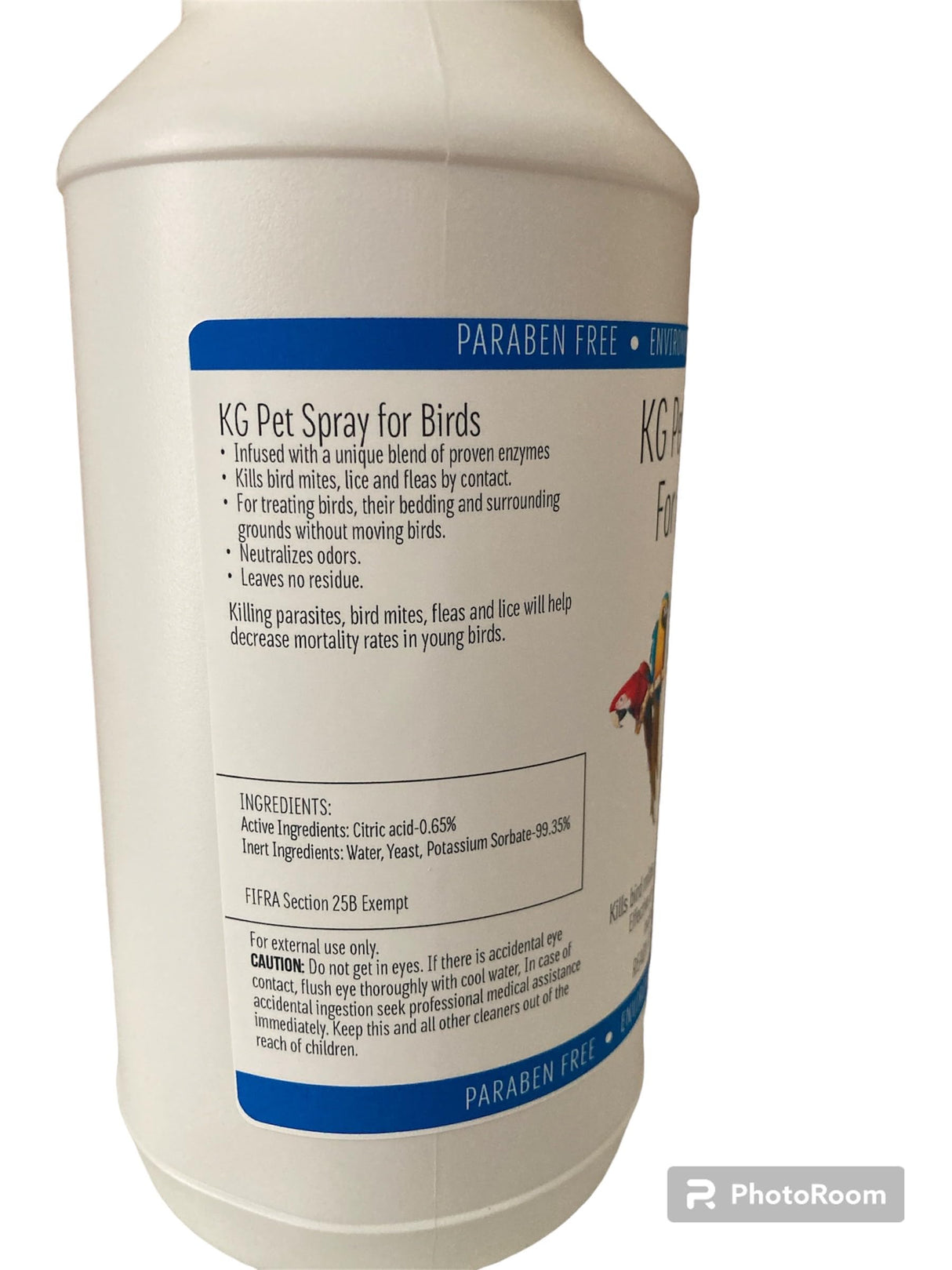 KG Pet Spray for Birds - Ready to Use Formula (16 oz)