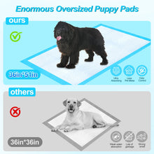 Load image into Gallery viewer, Puppy Pads Extra Large 36"x51" 40 Count, Pee Pads for Dogs & Cats, Disposable Thicken Pet Training Pads for Doggie Rabbits, Incontinence Underpads Ultra Absorbent & Quick-Dry, Leakproof Potty Pad