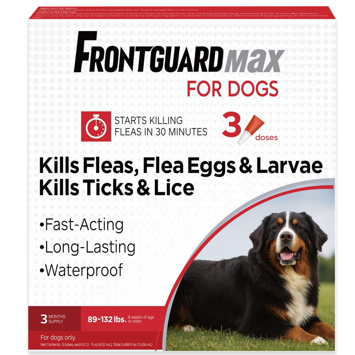 Flea and tick Prevention for Dogs - Nutritional Supplements - Suitable for Dogs Weighing 89 to 132 pounds.