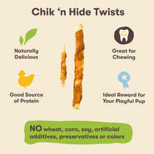Load image into Gallery viewer, Pet 'n Shape Chik 'n Hide Twists – Chicken Wrapped Rawhide Natural Dog Treats, Small, 16 oz