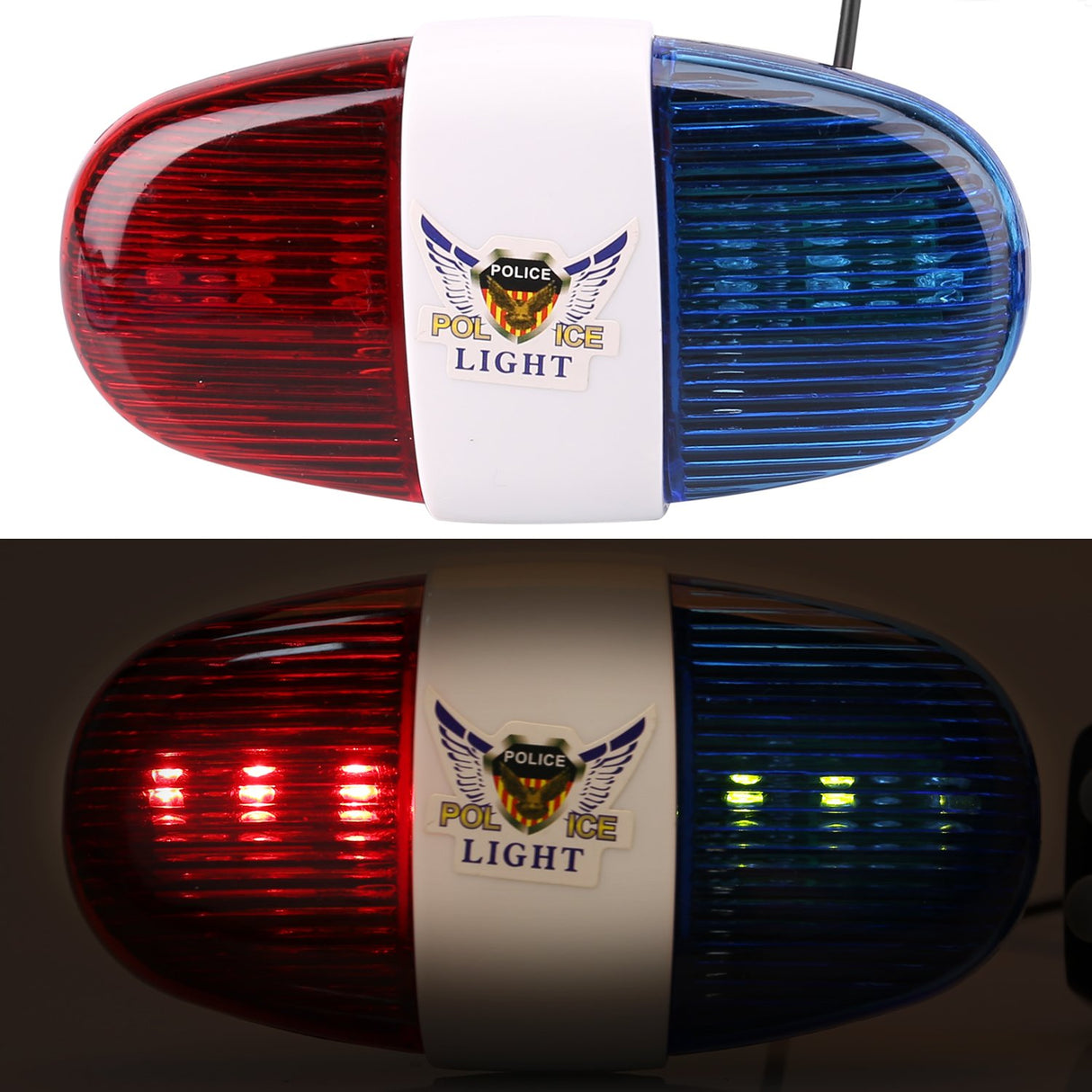 Kids Bike Police Sound Light - Electronic Horn Bike LED Light, Christmas Birthday Gift New Year Present for Your Children (Batteries Not Included)
