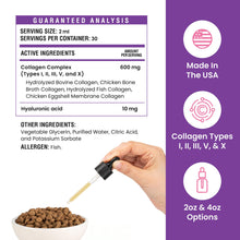 Load image into Gallery viewer, Premium Collagen for Dogs - Liquid Support for Joints, Skin, Coat, Bone, Immune System & HIPS - Collagen Supplement - Made in USA - 2oz