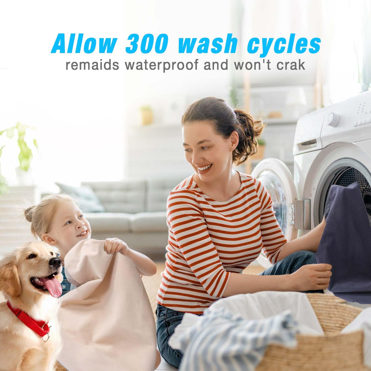 Dog Bed Covers Replacement Washable 100% Waterproof Dog Bed Sheets, Soft & Noiseless Pet Bed Cover 2 Pack 44" x 35" Beige