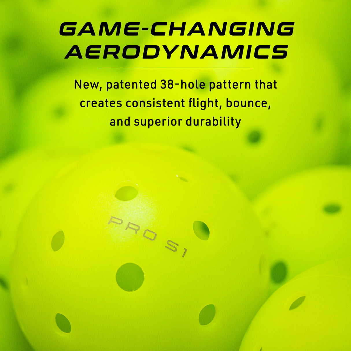 Selkirk Sport Pro S1 Ball | Crack-Resistant | 38 Hole Outdoor Pickleball Balls | USAPA Approved Pickle Ball for Tournament Play | Advanced Aerodynamics | 4 Pack Pickleballs