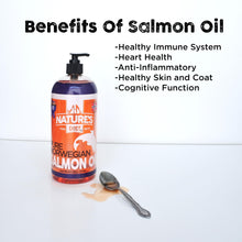 Load image into Gallery viewer, Nature's Diet Pet 32 oz Norwegian Salmon Oil Dogs & Cats - Natural Support for Joint Function Immune Heart Health Appetite Skin & Coat Omega 3 6 9 Liquid Food Topper EPA DHA Fatty Acids