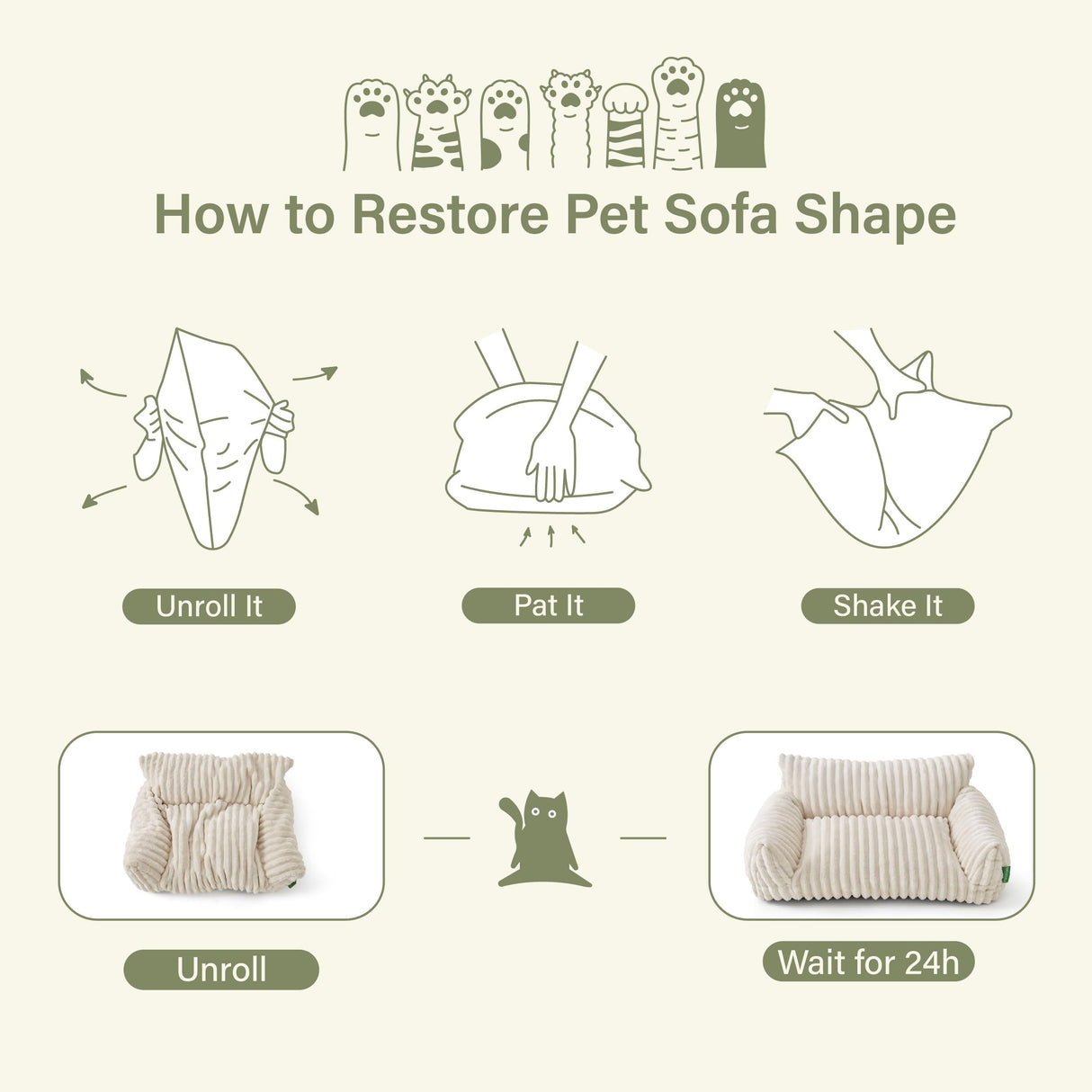 FWERDG Cute Couch Bed for Pets, Supportive Cat Sofa for Indoor Cats, Medium Dog Sofa Bed for Medium Dogs, Pink, 30 inches
