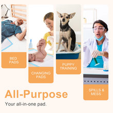 Load image into Gallery viewer, Pee Pads for Dogs & Cats 31"x55" , Puppy Pads Extra Large, Disposable Thicken Pet Training Pads for Doggie Rabbits, Incontinence Underpads Ultra Absorbent & Quick-Dry, Leakproof Potty Pad 40 Count