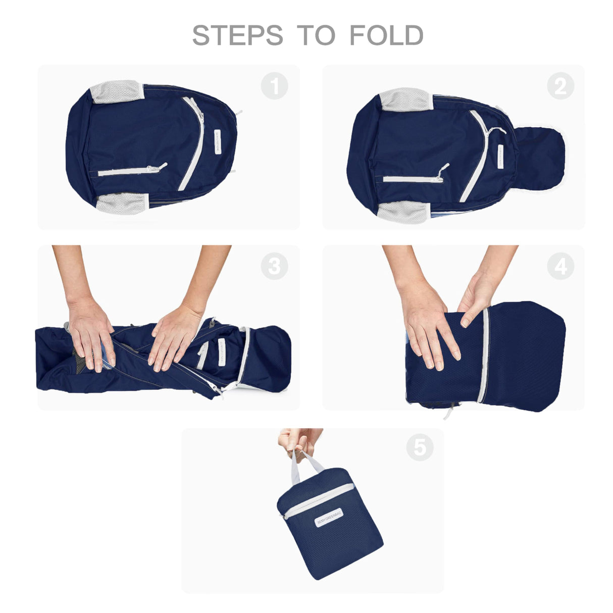 BEMYGREENBAG 35L Foldable Waterproof Backpack For Outdoor Sports With Inside Wet Clothes Compartment Packable For Multiple Uses Ultra Lightweight Ideal For Hiking Men And Women Travel(Dark Blue)